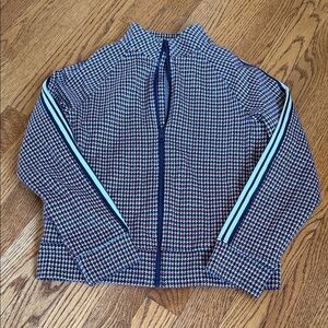 Janie and Jack Kids Houndstooth zip up size 7-8